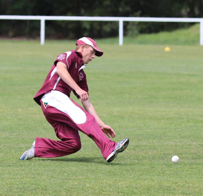 On the ball: Chris Dwyer slides in to scoop up the ball and prevent a four in the last round as cricket returns to the FSC this Saturday. 