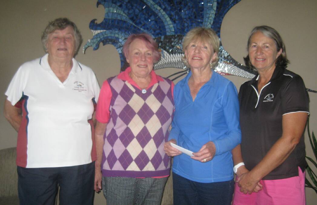 Field toppers: Winners of the Tathra four-ball best-ball Pam Laurie and Narelle Harrison with runners-up Bridget O'Reilly and Denise Falvey.