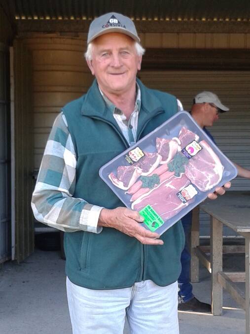 Brian Hutson scored a meat tray in the shoot raffle but missed just enough targets to miss out on the cash prize. 