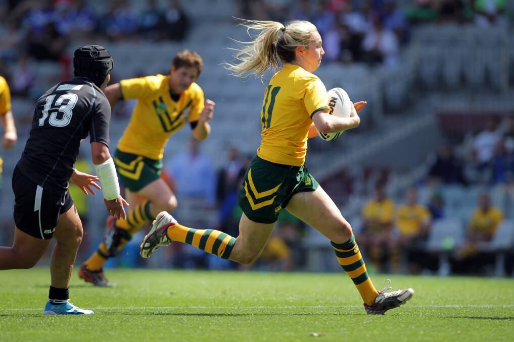 Kezie Apps, pictured against the Kiwi Ferns, was a part of the Jillaroos side that trumped the PNG Orchids on the weekend. 