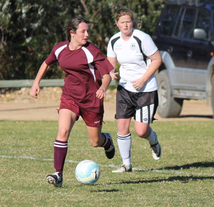 On the ball: The Tathra women's soccer side contested a seven-a-side tournament in Eden on Sunday and won the runner-up final. 