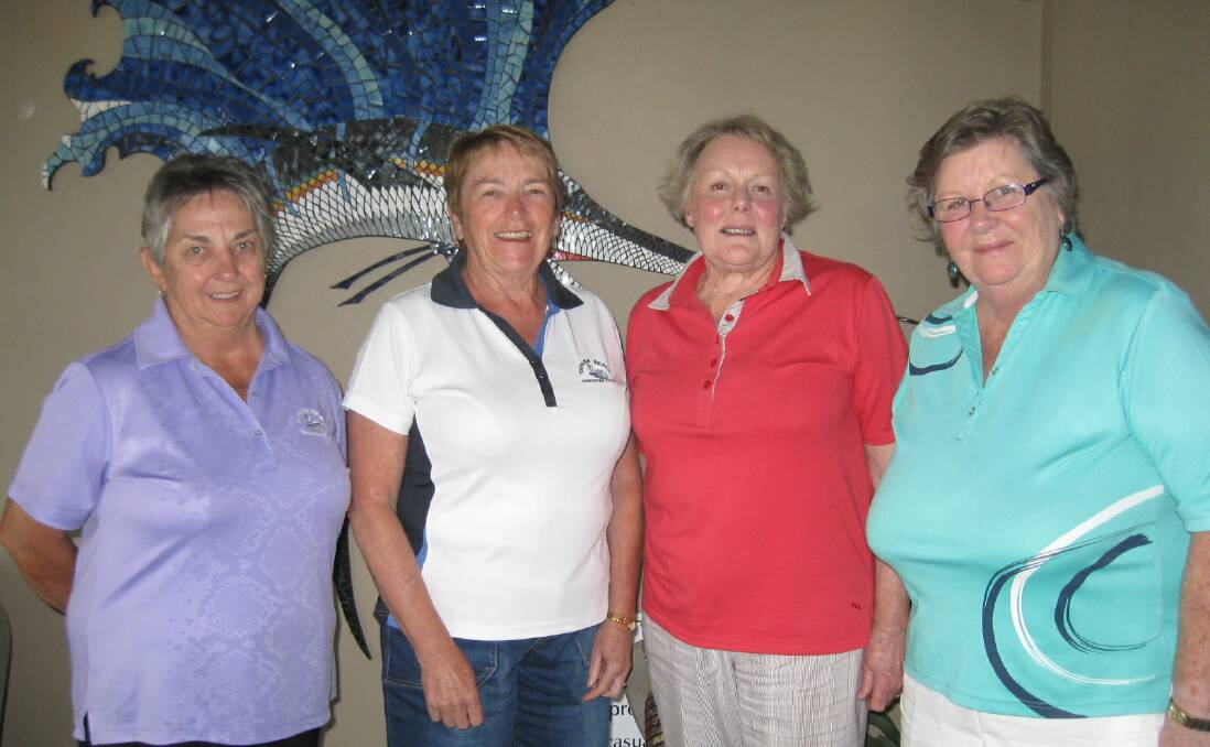 Winners are grinners: Tathra’s stableford winners Edith Robinson and Shirley Toohill edged out Narelle Harrison and Liz Canney on a count-back, with both teams scoring 49 points. Picture: Supplied