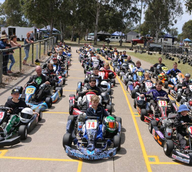 Full field: The Sapphire Coast Kart Club welcomed about 40 racers for the Coast Cup.