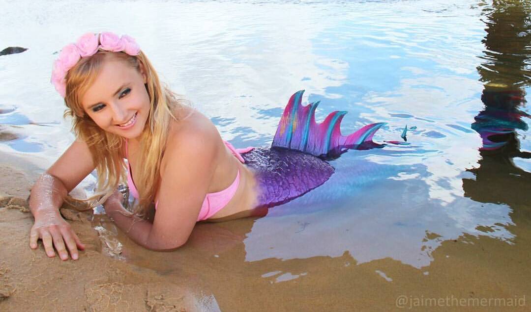Photos of Jaime the Mermaid swimming around the Far South Coast
