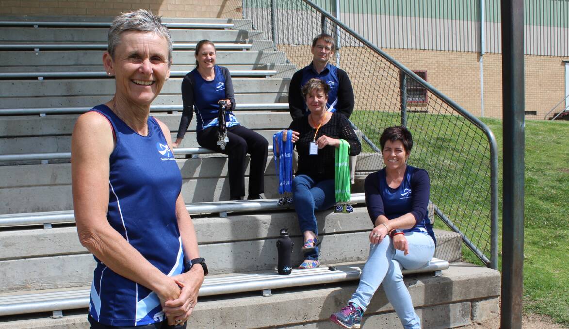 FIT TO GO: The Bega Fun Run committee of Sapphire Coast Runners Cath Griffin, Tammy Edmonds, Trish Warby, Michael Collins and Debbie McGufficke ahead of Sunday's inaugural Bega Fun Run. Picture: Alasdair McDonald