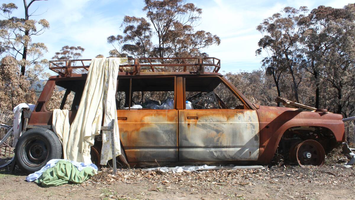 Allan Noble's property was at "ground zero" of last Sunday's bushfire. Picture: Alasdair McDonald