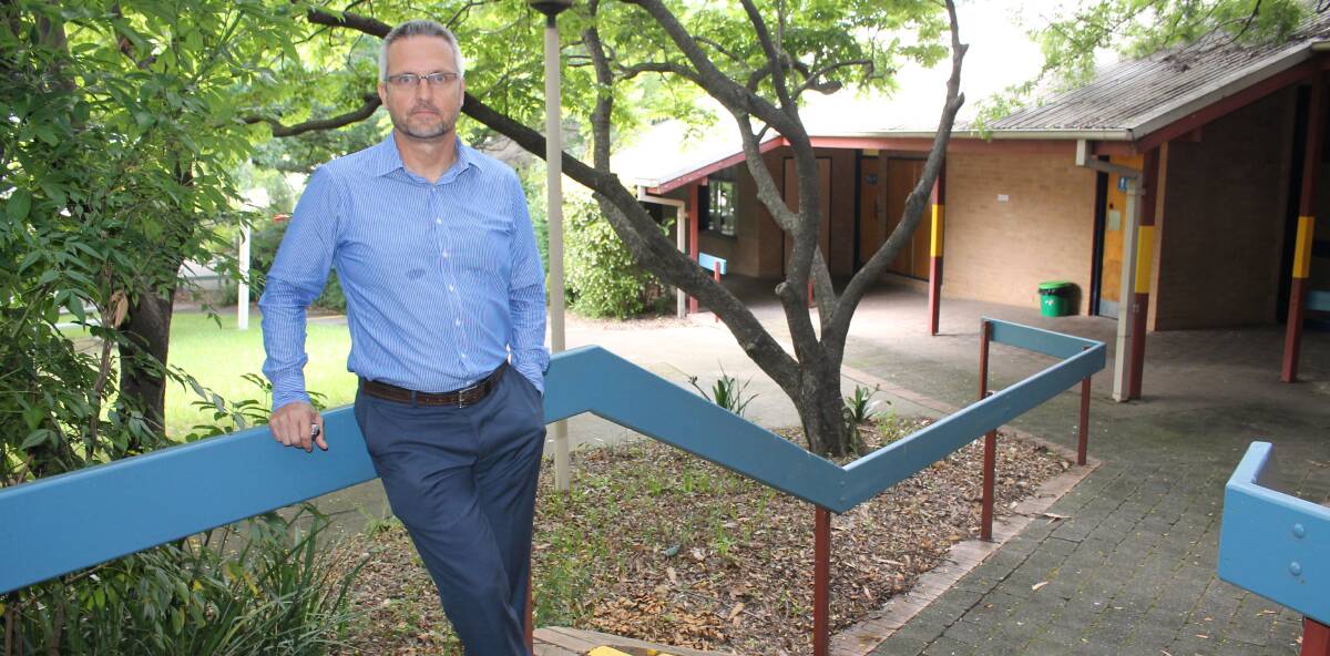 FINE BALANCE: TAFE NSW managing director Jon Black during his visit to the Bega campus on Friday. Picture: Alasdair McDonald