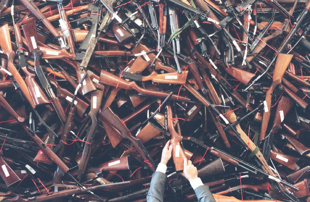 Some of the guns returned in 1997 after the Australian buyback scheme - our gun laws may not work in the United States. Picture: Dean Sewell
