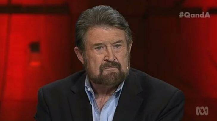 "Down, down down. If that makes you an Aussie bloke, I don't want to be one ..." Derryn Hinch comments on Tony Abbott's drinking episode. Photo: ABC
