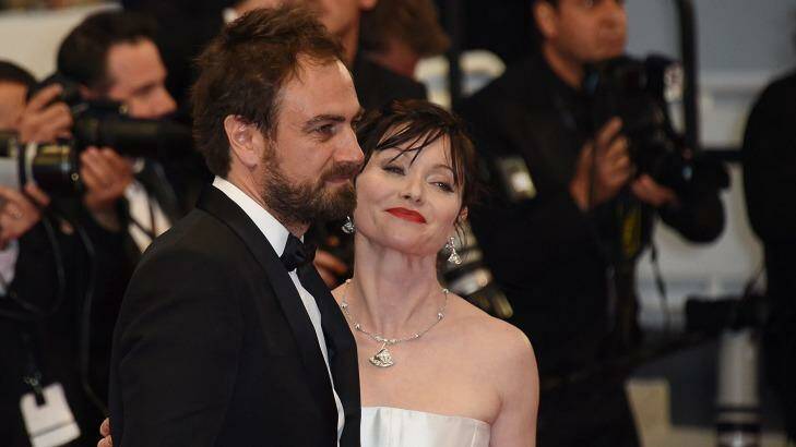 Australian director Justin Kurzel and his wife, actress Essie Davis, leave the gala screening of <i>Macbeth</i> at Cannes. Photo: Anne-Christine Poujoulat/AFP