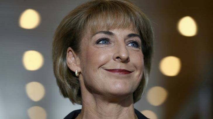 Employment Minister Michaelia Cash's office said the government would not decide the timing of an announcement on penalty rates  Photo: Alex Ellinghausen