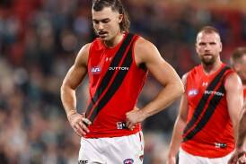Sam Draper of the Bombers has fallen foul of his own coach after podcast comments aimed at rivals. (Matt Turner/AAP PHOTOS)