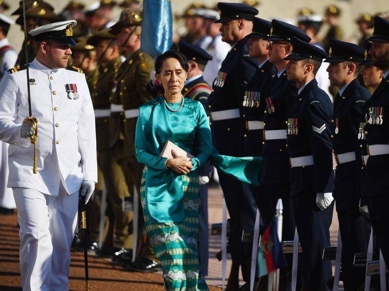 Myanmar leader Aung San Suu Kyi has had to cancel a Sydney speaking event due to ill health.