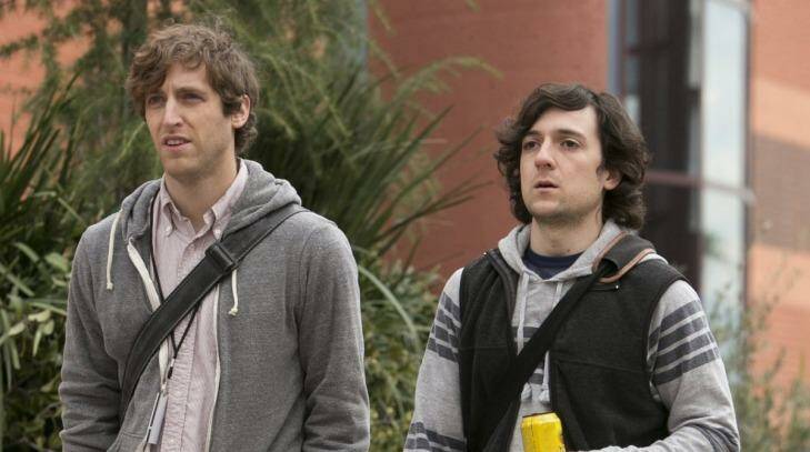 Thomas Middleditch, left and Josh Brener star in HBO's series "Silicon Valley." 