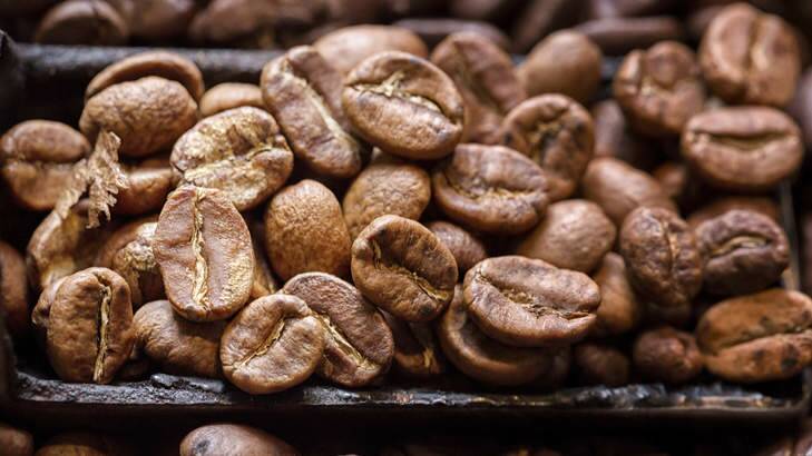 A different kind of hit: Grind coffee beans like these and roast with your home-grown carrots. Photo: Supplied