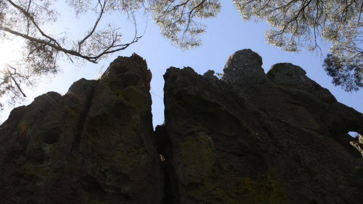 Hanging Rock, one of hundreds of extinct volcanoes in Victoria.  Photo: Ken Irwin