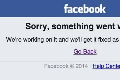 Facebook experiences a blackout.