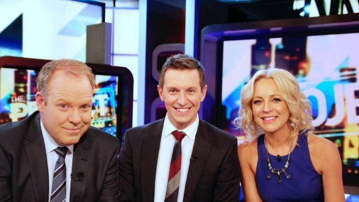 Carrie Bickmore with her Project co-hosts Peter Hellier and Carrie Bickmore.