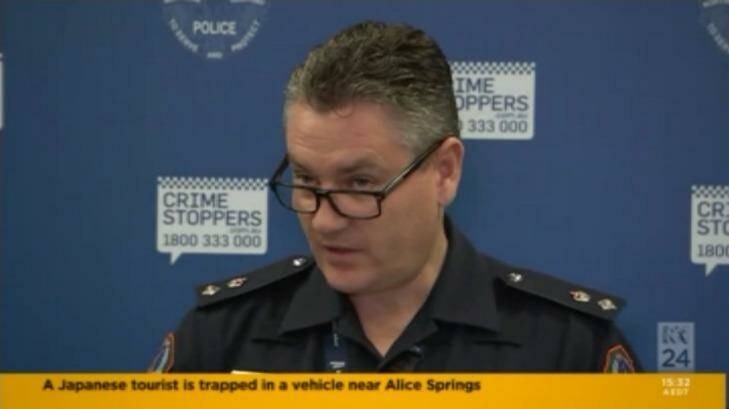 Northern Territory Duty Superintendent Brendan Muldoon speaks about the missing tourists. Photo: ABC News