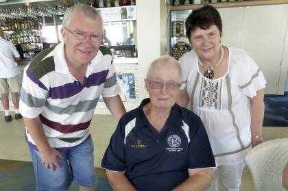 Grateful siblings: Near drowning victims Gary Beggs (left), Les Hawkins (centre) and sister Judith Beggs at Bondi Icebergs.