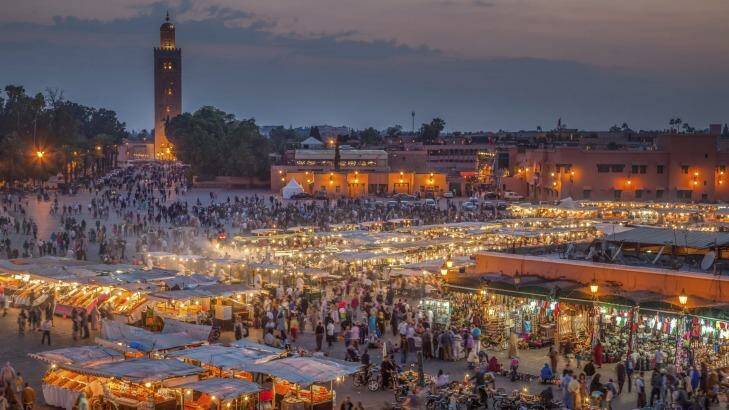 Marrakech Djemma El Fna Square by Night Photo: IStock