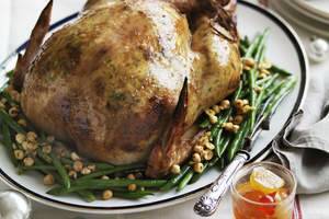 Neil Perry's roast turkey with ricotta stuffing. Photo: William Meppem