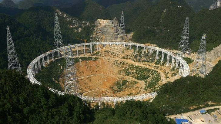 FAST under construction in China. Photo: CSIRO