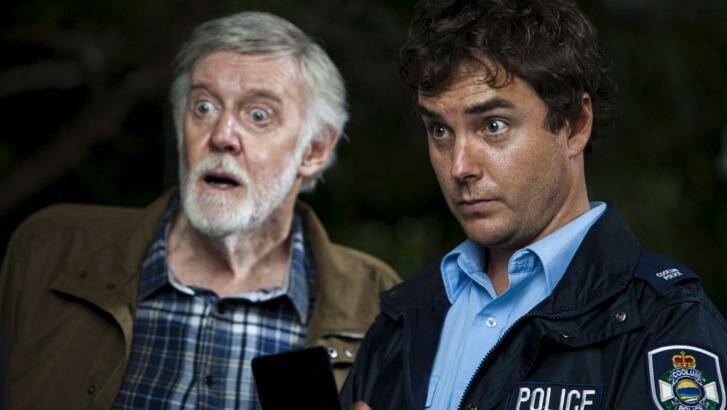 <i>The Strange Calls</i> focused on a retired eccentric (Barry Crocker) and a police constable (Toby Truslove) who investigate unusual events in a coastal community. Photo: Supplied