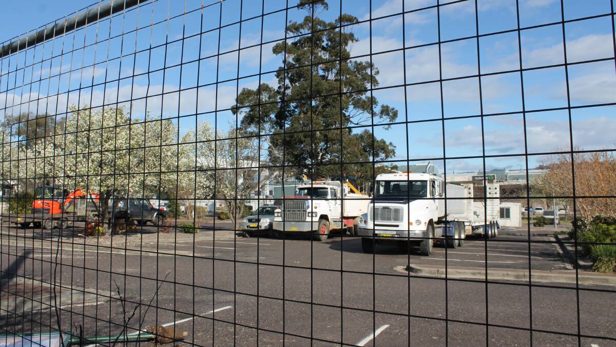 The Council car park adjacent to Littleton Gardens, including the public toilet, has been blocked off as work to redevelop the area continues.