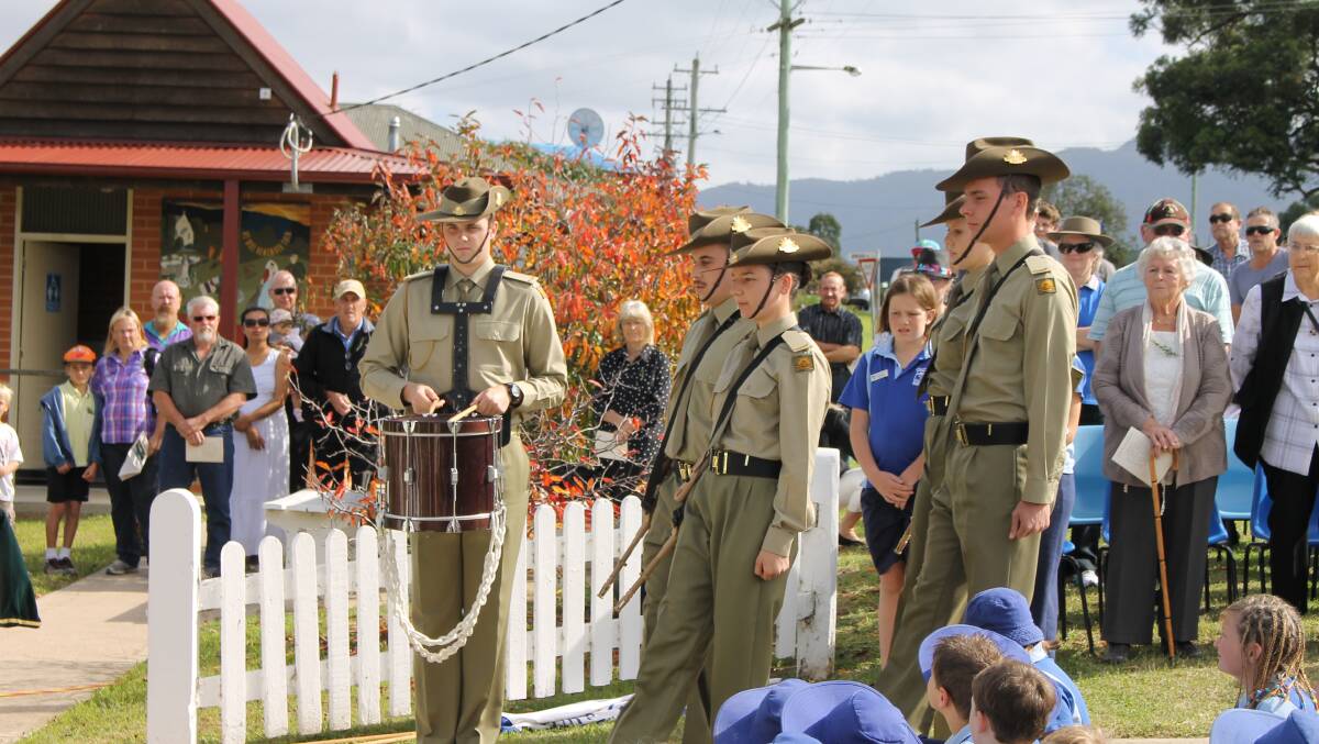 Officer cadets from the Australian Defence Force Academy formed a Catafalque Party.
