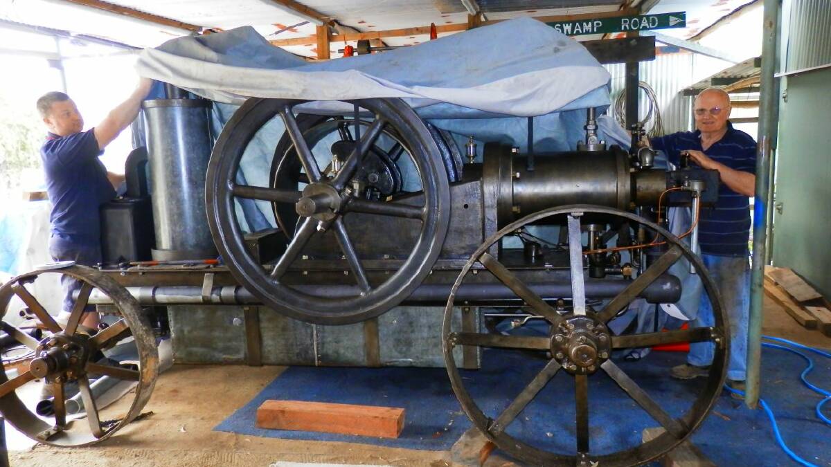 The 1922 16HP Austral oil engine is to be unveiled this weekend by restorers Paul and Peter Pullen, both members of the Bega and District Historical Machinery Club.