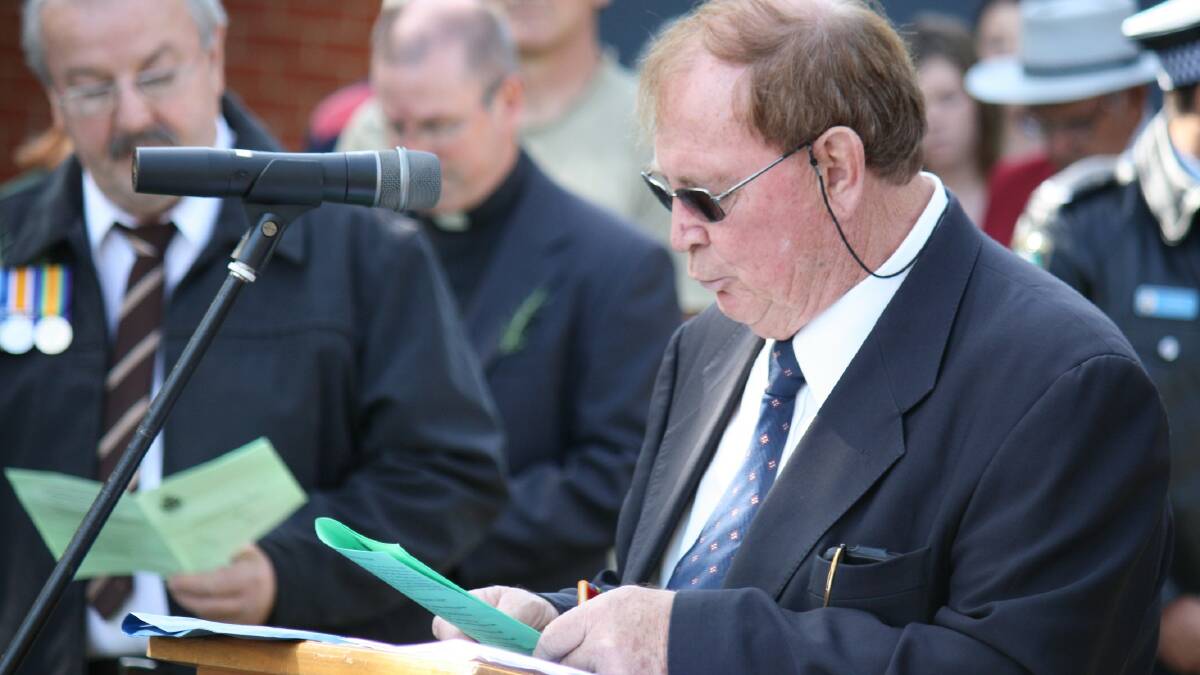 Councillor Michael Britten reads the Prayer for the Queen