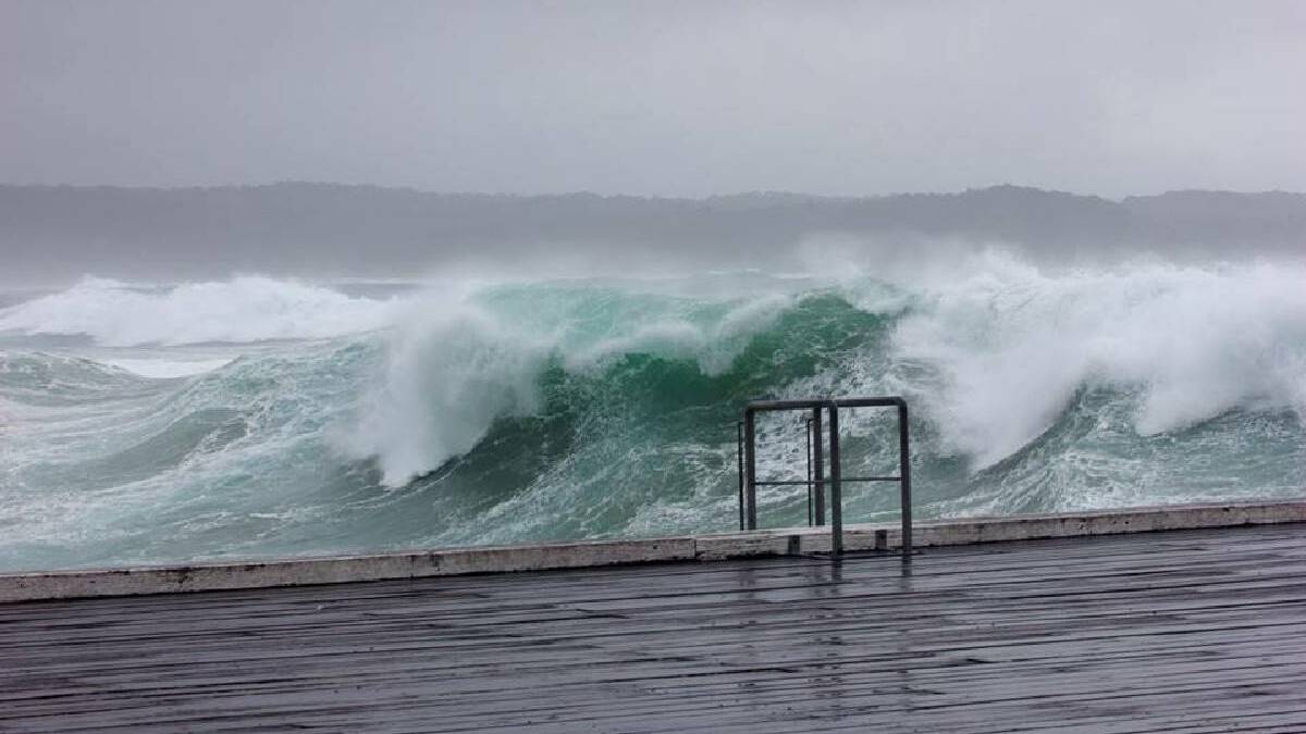 Wild weather predictions have caused the closure of Tathra Wharf. Photo submitted by Kiah Beruldsen.