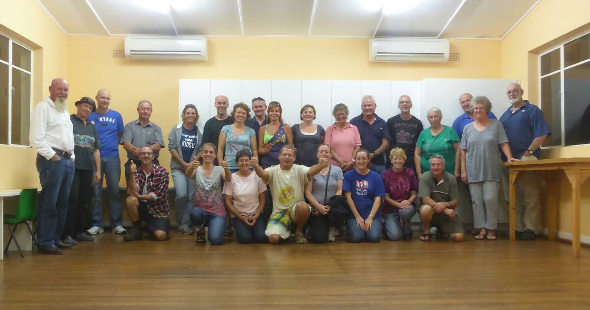 Locals met on Monday night to discuss the future of Bemboka Pool at a meeting organised by Helmut Eder (centre).