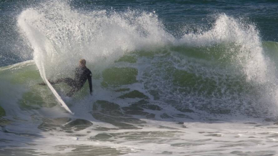 World champion surfer Mick Fanning rides a single-fin board. Photo: Andrew Kidman.