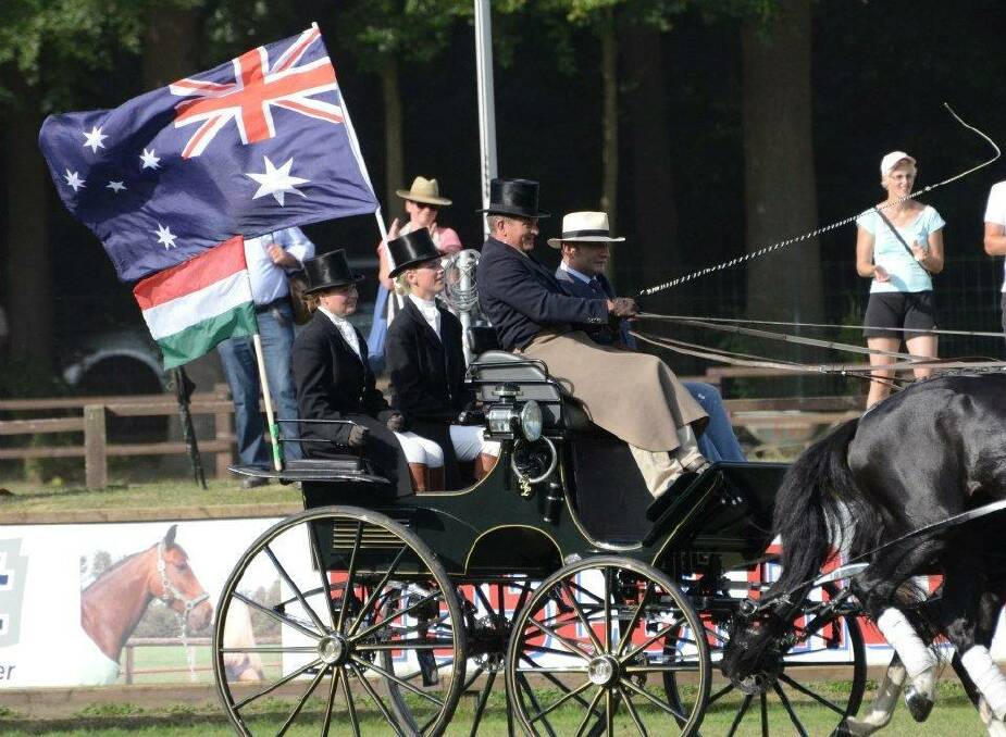 World champion four-in-hand carriage driver Boyd Exell (front) during an event in Poland. 