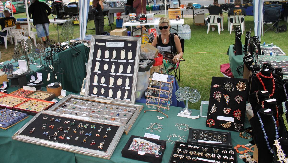 Shari Lea at her stall 'Nice, Unusual, Different.' 