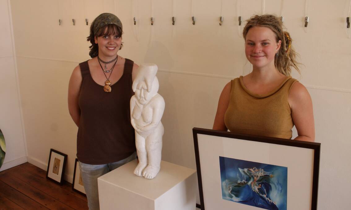 Artists Zoë Tindale (left) and Melanie Zangger are exhibiting their sculptures and paintings at Spiral Gallery.