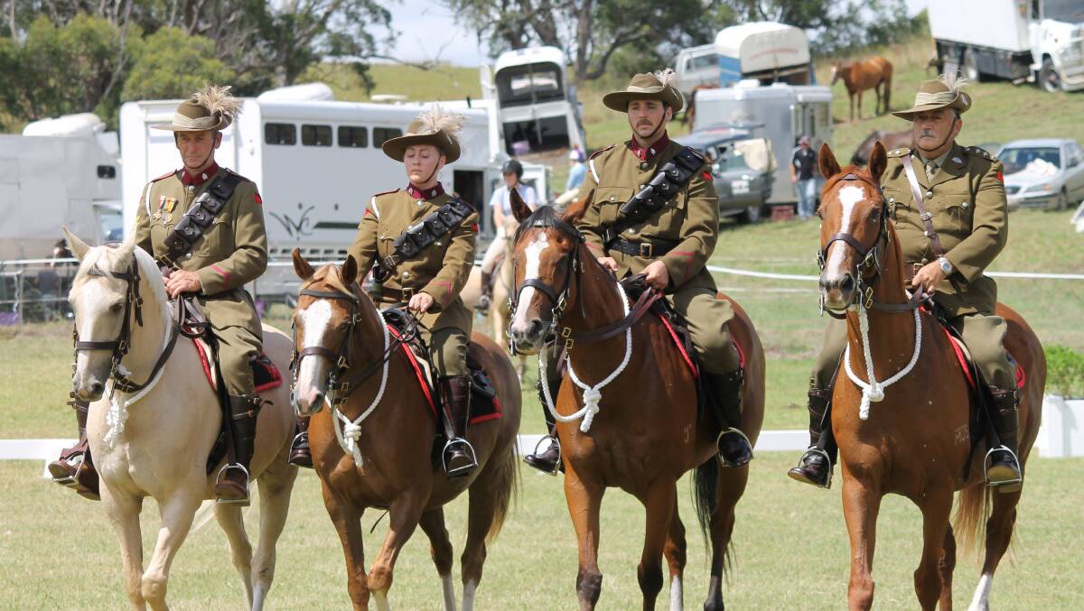 Four members of the 7th Light Horse Regiment put on a display for the lunchtime crowd at Bemboka Show.