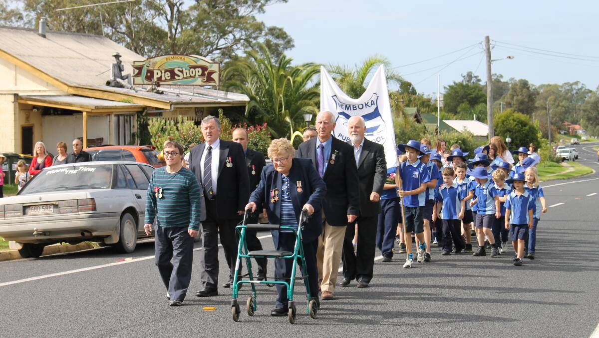 The Bemboka Anzac Day march.