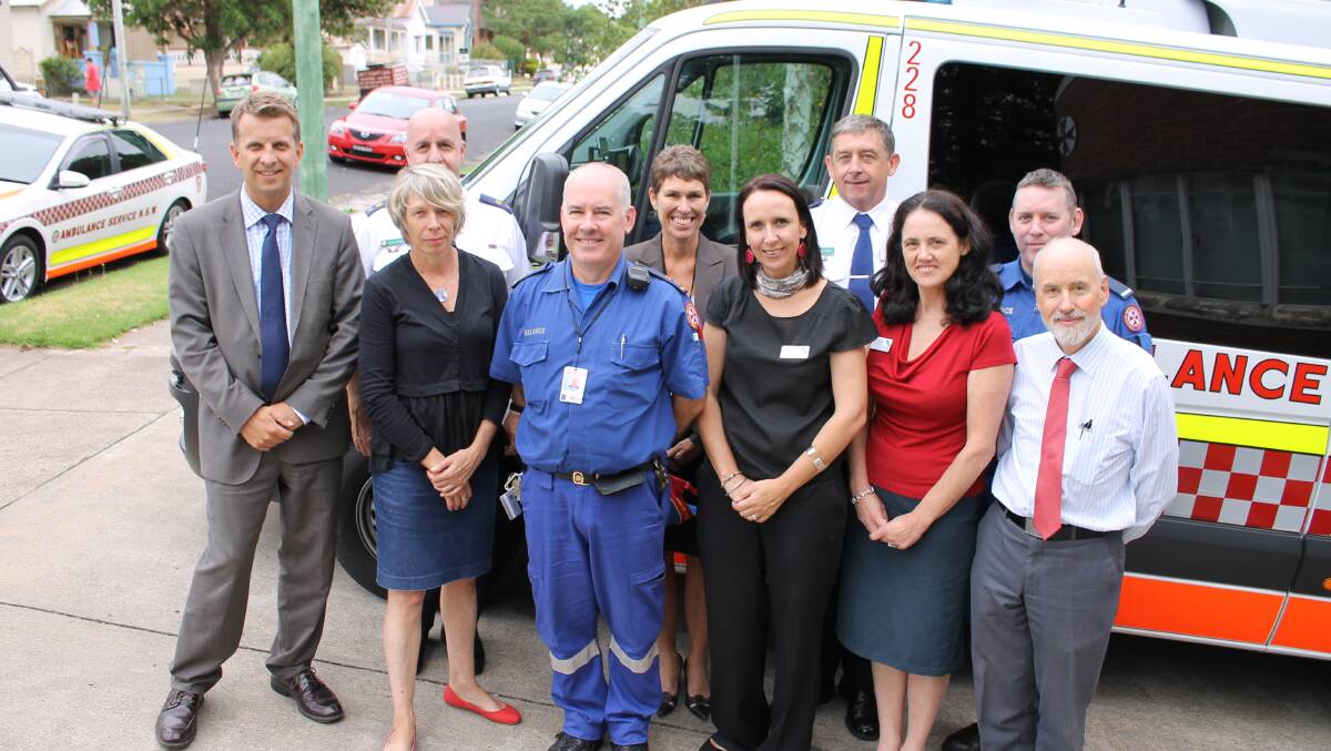 At the After Hours Palliative Care Plan launch are (from left) Member for Bega Andrew Constance, Peter Cutjar, Jacquie Clancy, Bernie Dufield, Cherie Puckett, Kristi Payten, Mark Gibbs, Kathryn Stonestreet, Paul Beard and Dr Mark Oakley. 