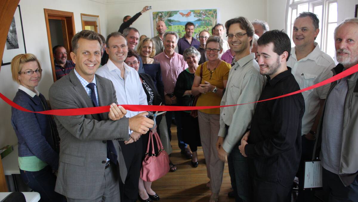 Member for Bega and NSW Finance Minister Andrew Constance officially opens Bega’s new information technology co-working space, CoWS Near the Coast, on Friday.