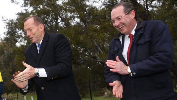 Tony Abbott and Peter Hendy earlier this year. Photo: Andrew Meares