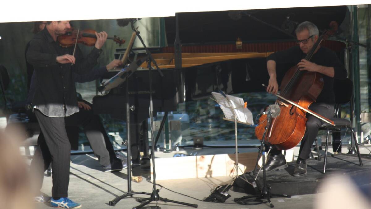 Richard Tognetti, Dejan Lazic and Giovanni Sollima at Four Winds Festival 2014. Photos: Ben Smyth