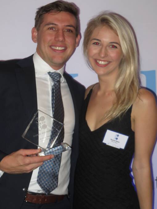 Andrew Bass attends the “30 Under 30” awards, supported by his proud sister Rachael.