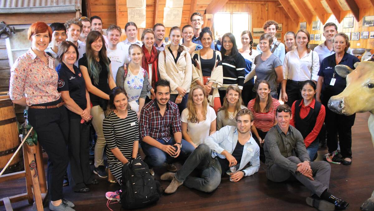 Australian National University medical students visit the Bega Cheese Heritage Centre while on their trip to Bega.