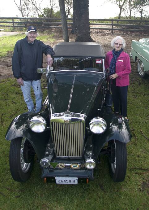 Peter and Joycelyn with their 1949 MG TC.