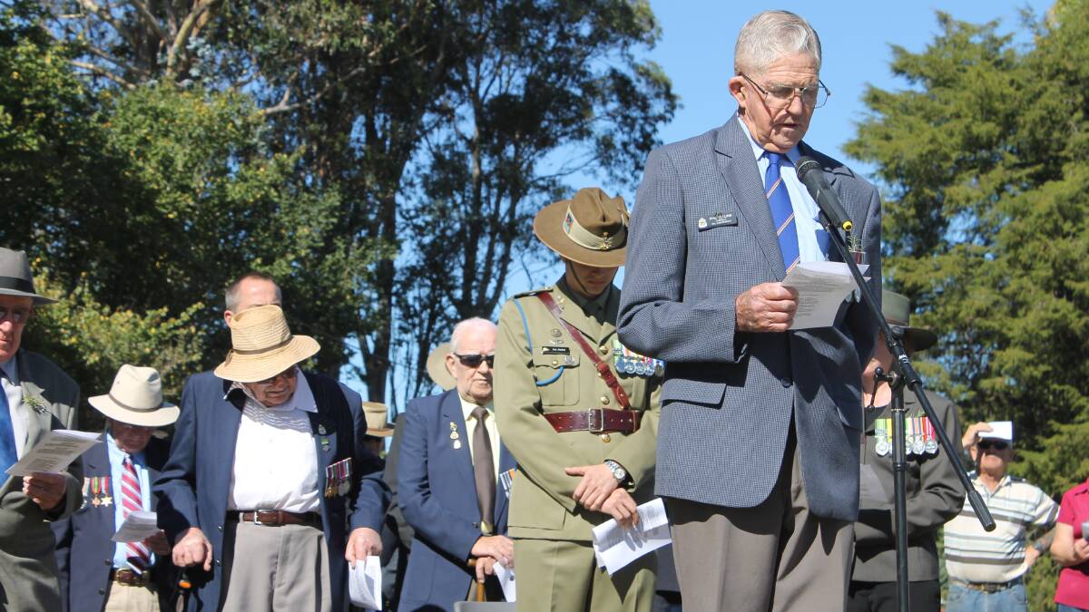 Anzac Day service times in Bega district