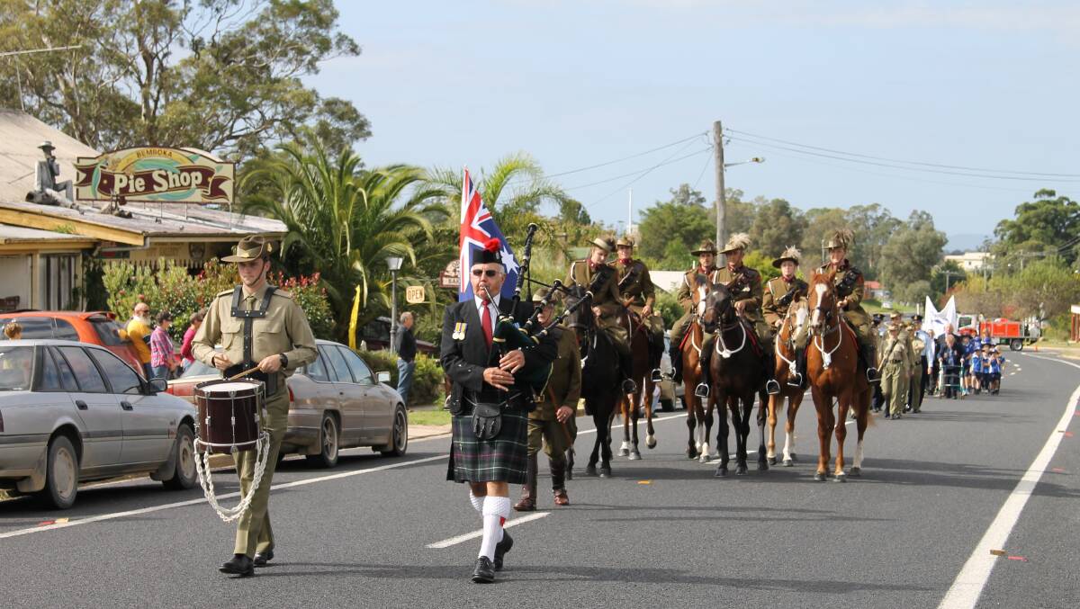 The Bemboka Anzac Day march. 