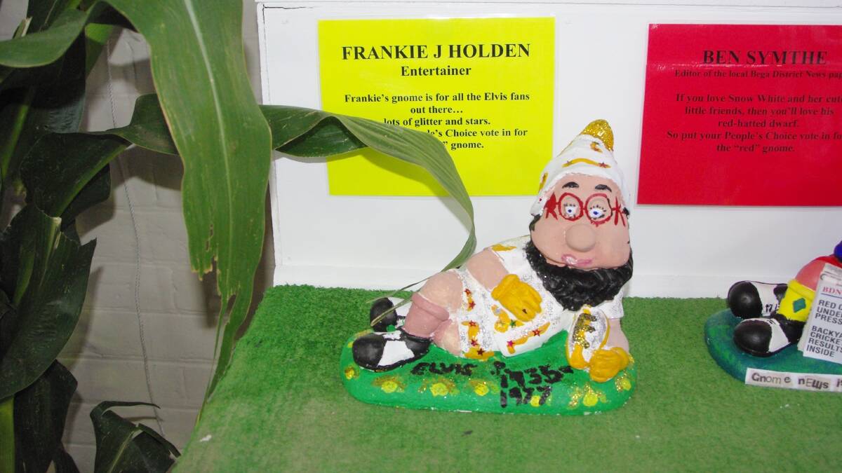 Frankie J Holden’s gnome was meant to be an Elvis lookalike, but there was an uncanny resemblance to Frankie himself. 